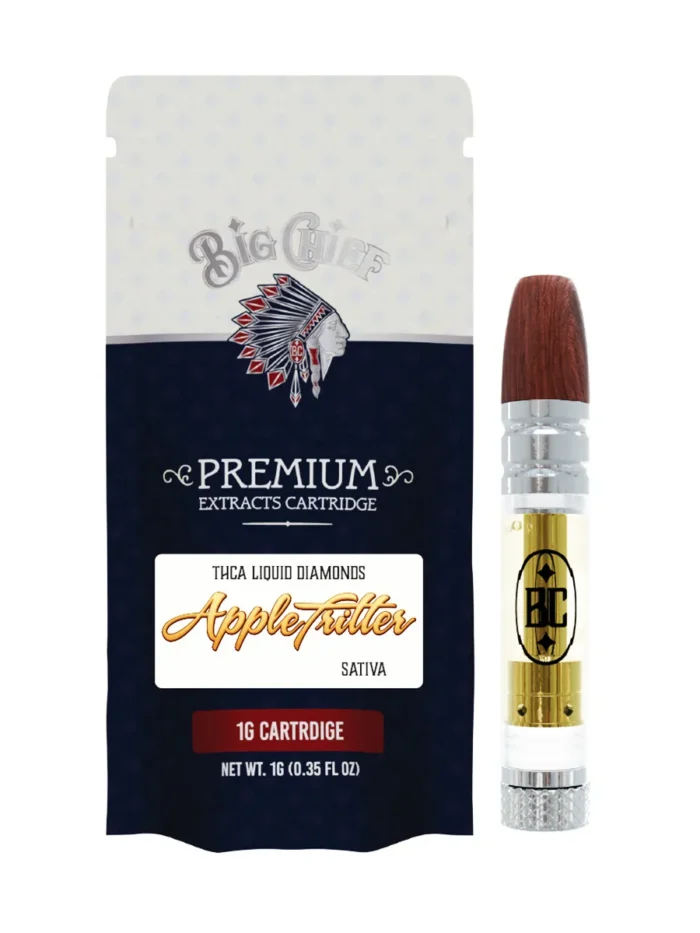 Apple Fritter Big Chief Premium Extracts Liquid Diamonds THCA Cartridge 1G Apple Fritter Big Chief Premium Extracts Liquid Diamonds THCA Cartridge 1G