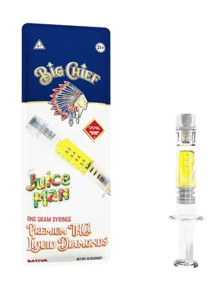 Juice Man Big Chief Premium THCA Liquid Diamond Syringe 1G