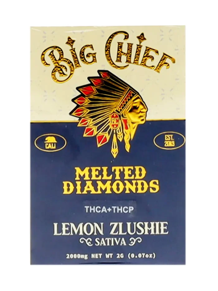 Lemon Zlushie Big Chief Melted Diamonds THCA+THCP Cart 2G Lemon Zlushie Big Chief Melted Diamonds THCA+THCP Cart 2G