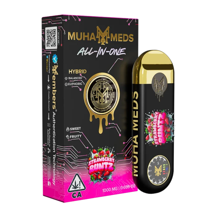 New Muha Gen 3 Strawberry Runts Hybrid | 1000MG - Muha Meds USA