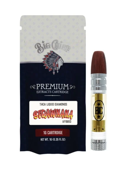 Strawnana Big Chief Premium Extracts Liquid Diamonds THCA Cartridge 1G