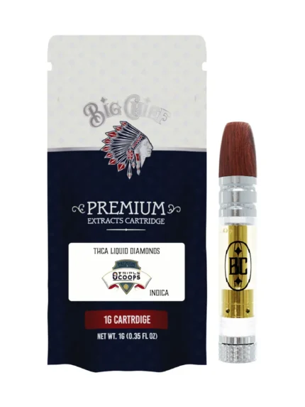 Triple Scoops Big Chief Premium Extracts Liquid Diamonds THCA Cartridge 1G